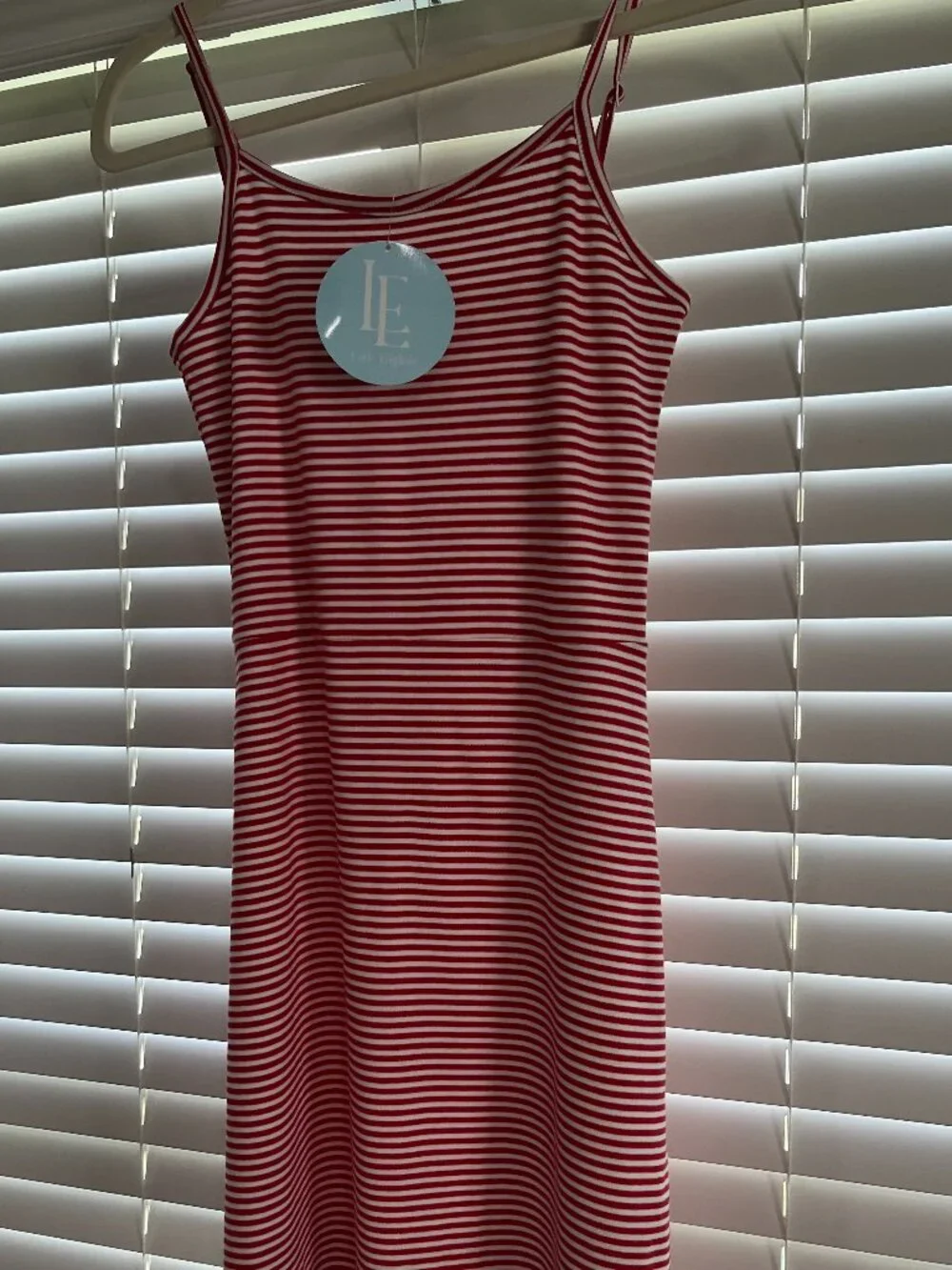 Girl - 12 - NWT Little English Strappy Sundress in Red & White Stripe